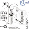 Ideal Standard Waterways CD Basin Mixer Pop-Up Waste Tap Spare Parts